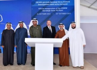 Prezident İlham Əliyev 230 MVt gücündə Qaradağ Günəş Elektrik Stansiyasının rəsmi açılış mərasimində iştirak edib Qaradağ Günəş Elektrik Stansiyasının rəsmi açılış mərasimi
