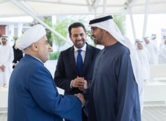 BƏƏ lideri Prezident İlham Əliyevi və Azərbaycan xalqını Zəfər Günü münasibətilə təbrik edib Qafqaz Müsəlmanları İdarəsinin sədri şeyxülislam Allahşükür Paşazadə bir qrup Forum iştirakçıları ilə birgə Birləşmiş Ərəb Əmirliklərinin Prezidenti Şeyx Məhəmməd bin Zayed Al Nəhyan tərəfindən qəbul edilib