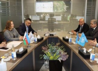 BMT-nin İnkişaf Proqramının nümayəndə heyətiylə görüş keçirilib Milli Hidrometeorologiya Xidmətində BMT-nin İnkişaf Proqramının Azərbaycandakı rezident nümayəndəsinin səlahiyyətlərini icra edən Allessandro Rokkasalvonun rəhbərlik etdiyi nümayəndə heyəti ilə görüş