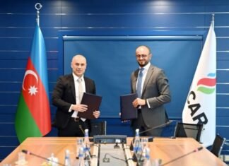 SOCAR və “ACWA Power” şirkətləri “Aşağı karbonlu/ Yaşıl Gübrə” layihəsi çərçivəsində əməkdaşlıq edəcəklər Azərbaycan Respublikası Dövlət Neft Şirkəti (SOCAR) Anar Məmmədov və “ACWA Power” şirkətinin Hidrogen üzrə qlobal rəhbəri və vitse-prezidenti Driss Berraho