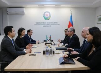 Qazaxıstan Prezidentinin müşaviri ilə COP29-a hazırlıqla bağlı fikir mübadiləsi aparılıb Qazaxıstan Respublikasının Prezidentinin müşaviri, beynəlxalq ekoloji əməkdaşlıq üzrə xüsusi nümayəndəsi Zülfiyyə Süleymenova ilə Azərbaycanın ekologiya və təbii sərvətlər naziri Muxtar Babayev arasında görüş