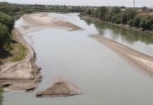 Kürdə suyun səviyyəsi azalıb Kür çayı