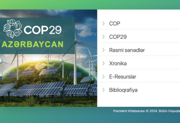 “COP29 Azərbaycan” adlı elektron layihə