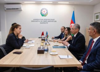 Ekologiya və Təbii Sərvətlər Nazirliyində Albaniyanın ətraf mühit və turizm naziri ilə COP29-a hazırlıq müzakirə edilib Albaniya Respublikasının ətraf mühit və turizm naziri xanım Mirela Kumbaro ilə ekologiya və təbii sərvətlər naziri Muxtar Babayev