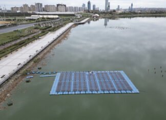 Böyükşor gölü üzərində 100 kVt gücündə pilot günəş enerjisi qurğusu istismara verilib Böyükşor gölü