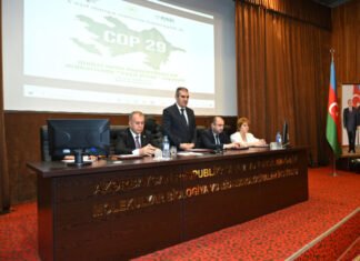 Bakıda “Qlobal iqlim dəyişiklikləri ilə mübarizədə “yaşıl artım” siyasəti” adlı tədbir keçirilib Bakıda “Qlobal iqlim dəyişiklikləri ilə mübarizədə “yaşıl artım” siyasəti” adlı tədbir