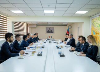 Qırğız Respublikasının nümayəndə heyəti ilə COP29-a hazırlıq tədbirləri müzakirə edilib Qırğız Respublikasının təbii resurslar, ekologiya və texniki nəzarət naziri vəzifəsini icra edən Azis Saparaliyevin başçılıq etdiyi nümayəndə heyəti ilə ekologiya və təbii sərvətlər naziri Muxtar Babayev arasında görüş