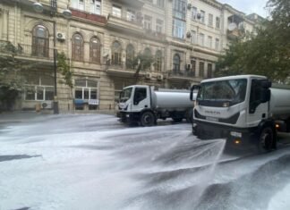 Bu gün Bakının 496 küçəsi yuyulub abadlıq işləri