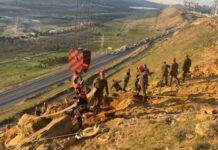 Bakı Kənar Dairəvi yolunda uçqun təhlükəsi aradan qaldırılıb uçqun