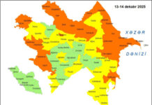 Küləkli hava şəraiti ilə bağlı sarı və narıncı xəbərdarlıq verilib Küləkli hava şəraiti ilə bağlı sarı və narıncı xəbərdarlıq verilib