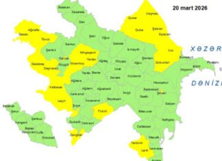 Küləkli hava şəraiti ilə bağlı sarı xəbərdarlıq verilib sarı xəbərdarlıq