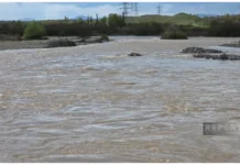 Ağstafa çayından sel keçib, rayon mərkəzi ilə əlaqə çətinləşib Ağstafa çayından sel keçib